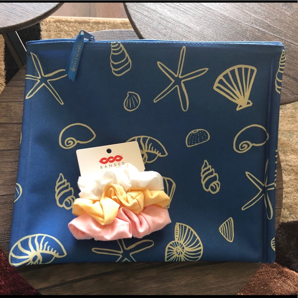 Waterproof bikini pouch + set of 3 Scrunchies.